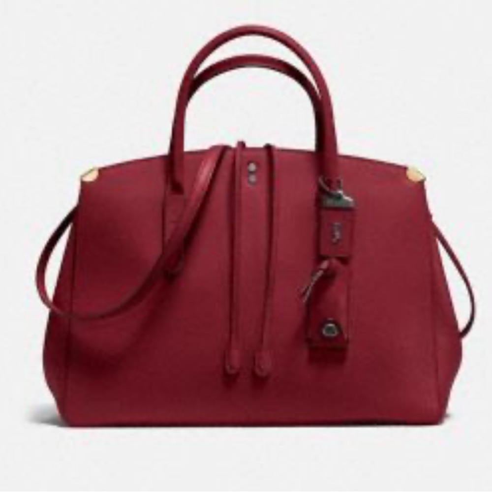 NWT Burgundy Coach Glovetanned Leather Cooper Carryall Tote